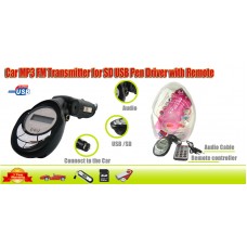 CAR MP3 TRANSMITTER USB PEN SD CARD FM MODULATOR