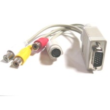 ASL VGA SVGA TO S-VIDEO 3 RCA TV AV CONVERTOR CABLE