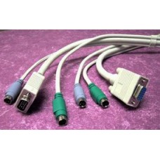 KVM CABLE 1.8M 1X M/F VGA 2X PS2 KB/MOUSE EX-552