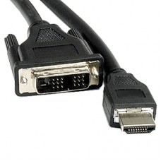 BLACK 5M HDMI 19P MALE TO DVI-D 19P MALE HDDV-005