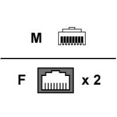 BELKIN MODULAR T ADAPTER RJ45 PLUG SOCKETS R6G022B