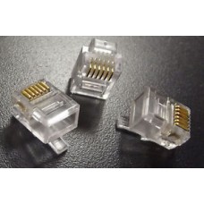 DATAPRO RJ11/RJ12 6P6C CRIMP CONNECTOR 50 MICRON GOLD PLATED SINGLE [P/N 04DTP0324]