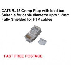 DATAPRO FTP CAT6 RJ45 PLUG SHIELDED WITH 1.2MM CABLE HOLE AND LOAD BAR GOLD PLATED [04DTP5640]