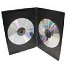 BLACK DOUBLE SIDED 100PK DVD CASES CLEAR SLEEVE