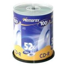 MEMOREX 100 SPINDLE TUB 80M 700MB CD-R MEDIA