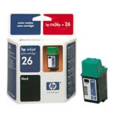 HP NO.26 BLACK INK CART 40ML P/N 51626AE