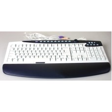 BTC 8180 VOICE SMART M/ME DIA KEYBOARD WHT/BLK PS/2