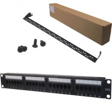 CAT6 RJ45 PATCH PANEL 24 WAY/PORT 19  W/CABLE MANA